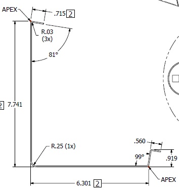 Midway Cabaret multi-game control panel measurement detail